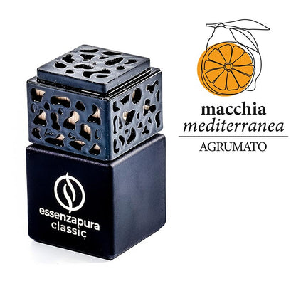 Essenzapura Classic - Macchia Méditerranéen - Désodorisant pour voiture avec clip